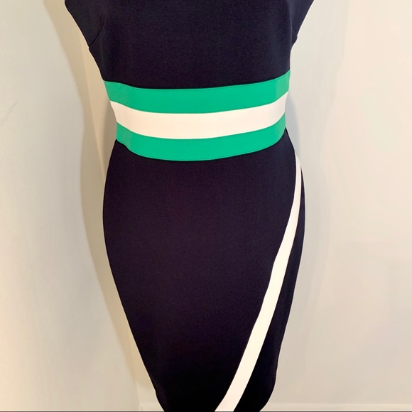 Tommy Hilfiger Asymmetrical Block Waistband Dress - Picture 2 of 4